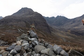 hiking in the mountains