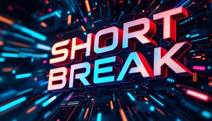 short break twitch stream gaming overlay