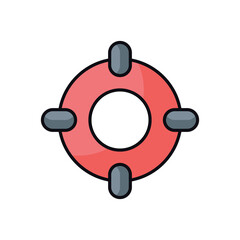 Lifebuoy vector icon