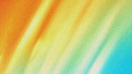 Obraz premium Bright and Colorful Gradient Background with Soft Blending Shades of Orange, Yellow, Green, Blue, and Aqua with a grainy gradient abstract noise texture Background banner wallpaper backdrop