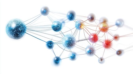 Obraz premium A neural network visualization with intricate patterns of interconnected nodes and lines representing artificial intelligences deep learning capabilities