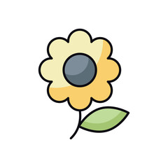 Tropical Flower vector icon