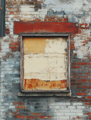 bill board mockup or  the adverticing board in wall mounted