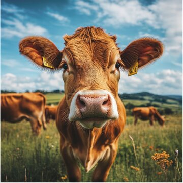 Close view of cow face