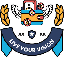 Illustration in the concept of a wallet in a line style.