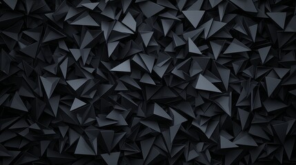 Fototapeta premium Abstract Geometric Black Folded Triangles Background in Low Poly Style