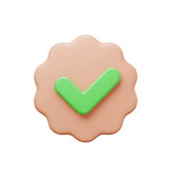 Success Badge Icon – Circular Badge with Checkmark for Verified Approval and Business Trust