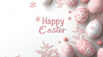 A vibrant and colorful display of Easter eggs adorns a cheerful background, capturing the essence of renewal, joy, and festive celebration associated with the holiday.