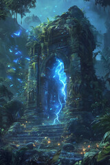 magic potral fantacy time travel door made by jungle