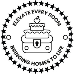 Illustration in the concept of interior design in line style