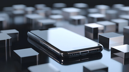 Mobile phone model shows call signal smart technology