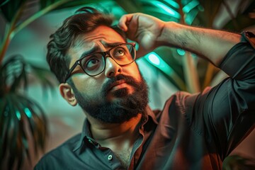 Obraz premium portrait of a man with a mask