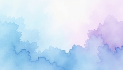 Vibrant Watercolor BluePink Gradient Painting Creates Serene Tranquil Atmosphere. A watercolor painting of a blue and pink sky.