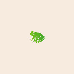 Frog icon flat vector design. 
