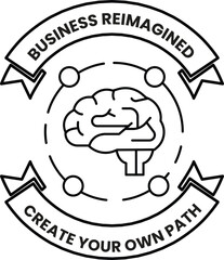 Illustration in the concept of business idea in line style