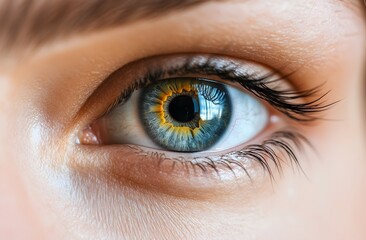Obraz premium A Close Up Of A Striking Human Eye