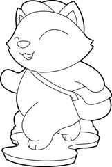 Cat Shoulder bag Animal Vector Graphic Art Illustration