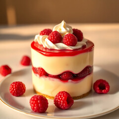 Delicious raspberry cheesecake dessert, perfect for a sweet treat.