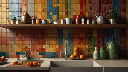 Mosaic tiles are stylish solutions for the kitchen and bathroom