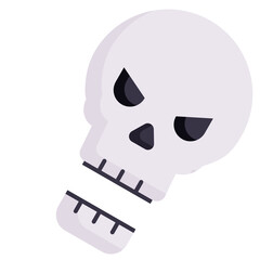 skull of the person. skull and bones. skull and crossbones. human skull vector illustration. human skull isolated on white. human skull vector