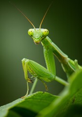 praying mantis on a leaf