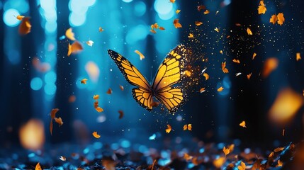 A glowing connection with the beauty of falling leaves.