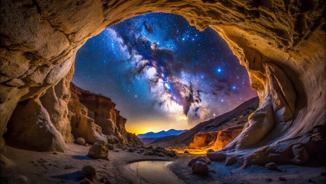Night Time Lapse: Starry Sky over Arroyo Tapiado Mud Caves, Anza-Borrego Desert State Park, California