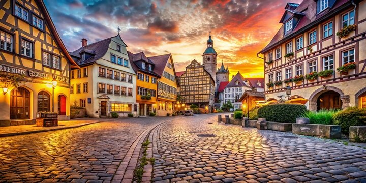 Panoramic View of Bernburg's Old Town, Saxony-Anhalt, Germany