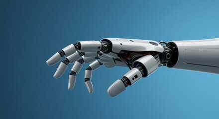 Futuristic robotic hand with advanced mechanical fingers