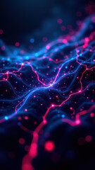 Modern Ci/Cd pipeline with Docker container and Kubernetes cluster highlighted in vibrant pink and blue colors.