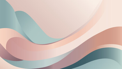 Abstract Pastel Waves Background Elegant Fluid Design