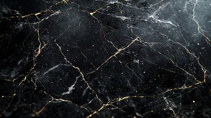 Obraz premium Dark marble texture background, golden veins, luxury design