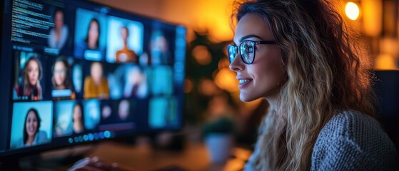 Remote team members on a virtual meeting exchanging ideas diverse backgrounds digital workspace