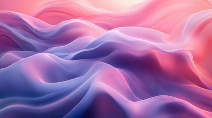 Fototapeta premium Abstract flowing fabric in soft pink and purple tones, dreamlike background