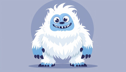 Fototapeta premium Cute yeti monster illustration vector