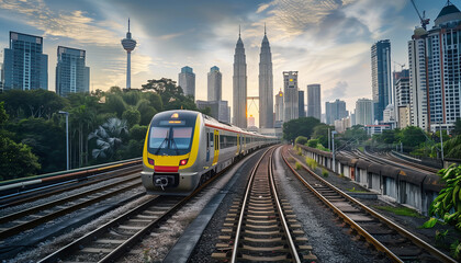 Obraz premium Train in City Kuala Lumpur Malaysia