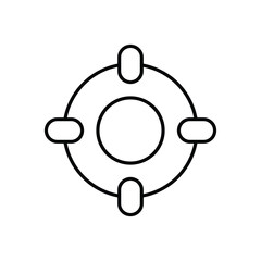 Lifebuoy vector icon