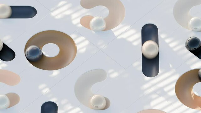 Marbles loop satisfying 3D animation
