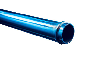Shiny Metal Pipe that Includes a Threaded End for Various Applications and Uses