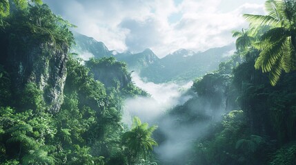 Exploring lush jungle valleys tropical rainforest photography in misty landscapes
