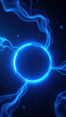 Obraz premium A vibrant and dynamic digital illustration of a Kubernetes cluster with abstract representations of containers, networking, and cloud computing concepts.