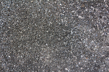 Dry Moss Dirt Crust Mixed with Sand on Concrete Surface.