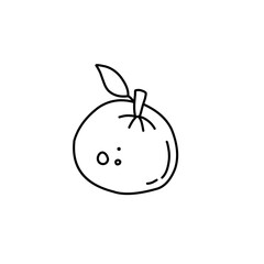 hand drawn fruit doodle