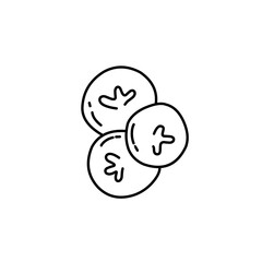 hand drawn fruit doodle