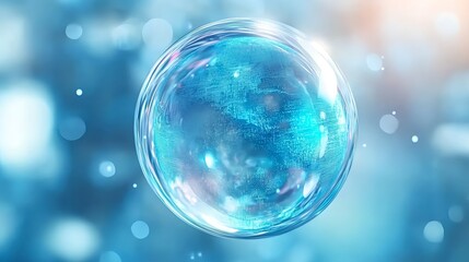 Digital Globe in Glass Sphere, Abstract Tech - Abstract backgrounds