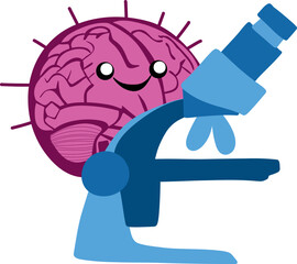 Brain and microscope