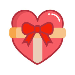 Heart-shaped gift icon perfect for expressing love and affection on special occasions like Valentine's Day or anniversaries