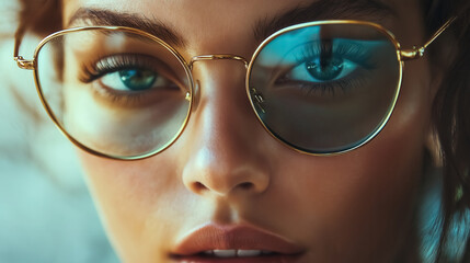 Fototapeta premium A young woman with chic sunglasses