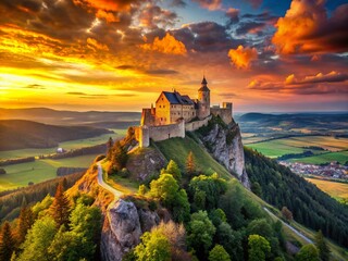 Obraz premium Stock Buyback Announcement: Fortress of Financial Strength - Majestic Landscape Photography