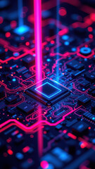 Ci/CD pipeline with colorful digital elements, representing a modern devops ecosystem with Kubernetes clusters.